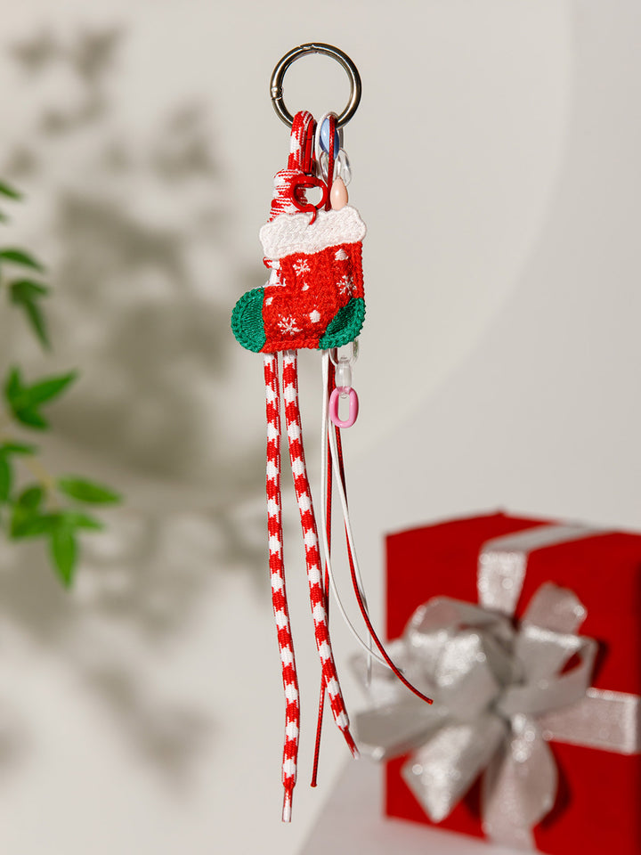 CHRISTMAS SANTA CLAUS BOOT MULTI PENDANT KEYCHAIN