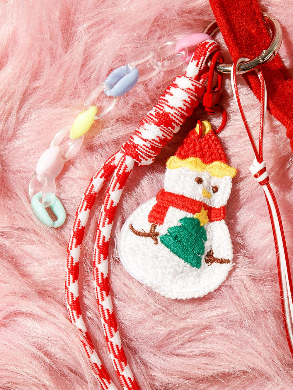 CHRISTMAS SNOW MAN MULTI PENDANT KEYCHAIN