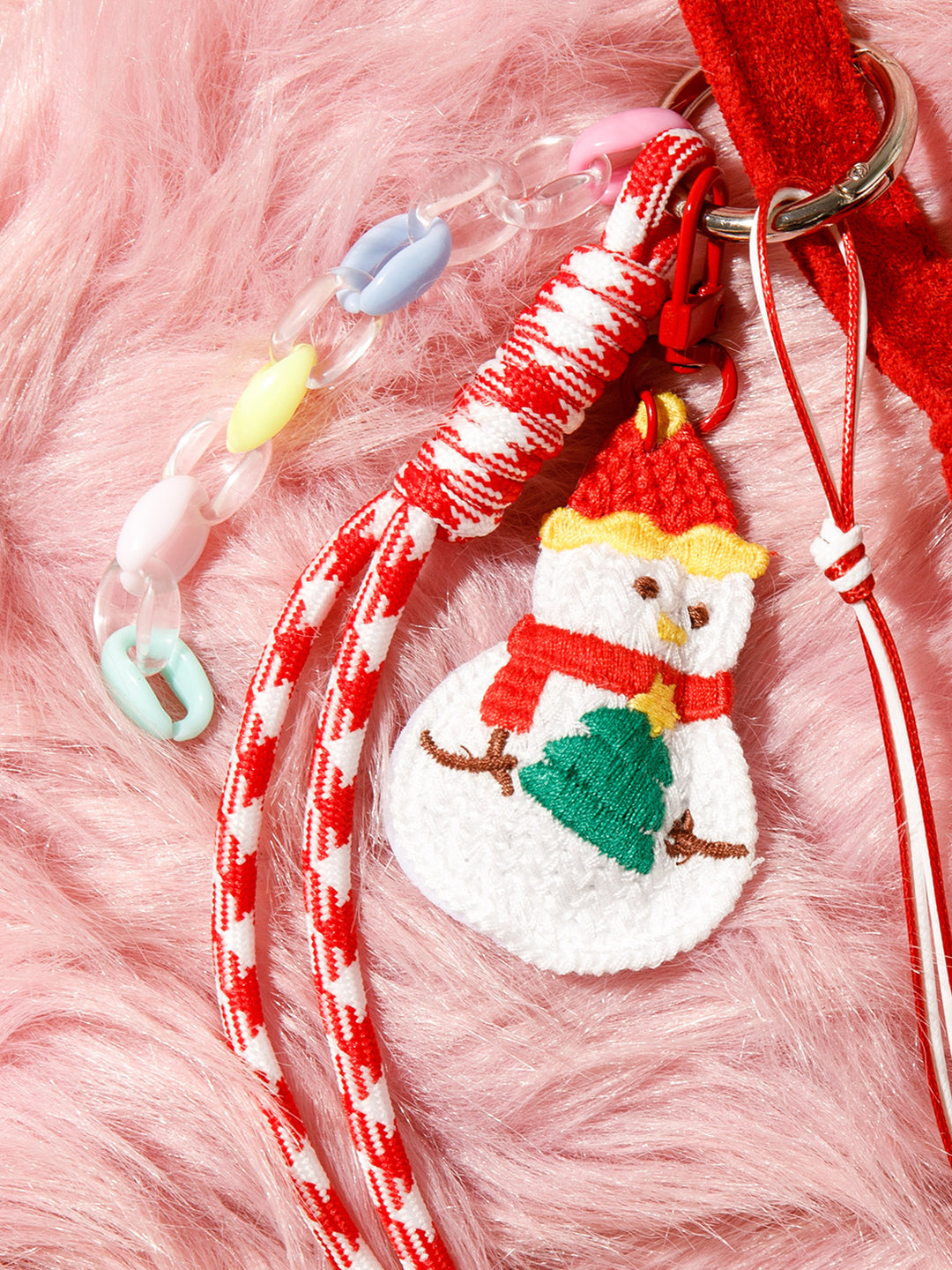 CHRISTMAS SNOW MAN MULTI PENDANT KEYCHAIN