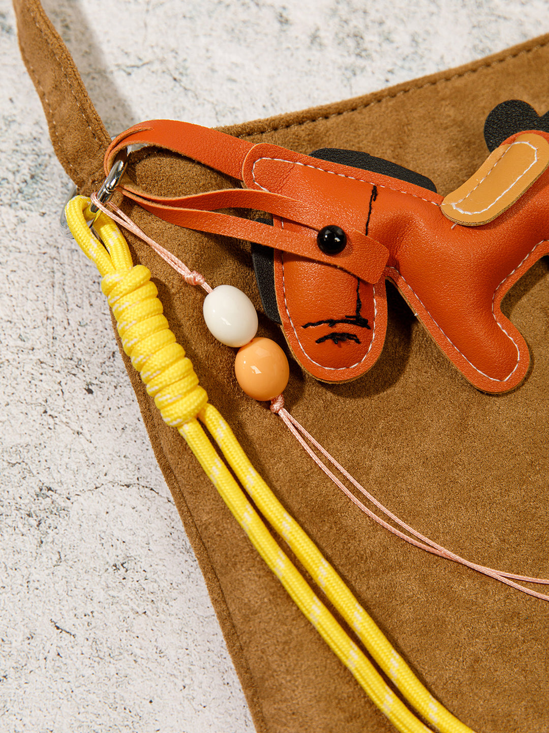 FASHION PU LEATHER HORSE MULTI PENDANT KEYCHAIN