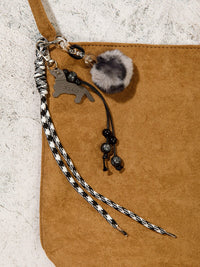 FASHION FUZZY BALL LUCKY GIRL MULTI PENDANT KEYCHAIN