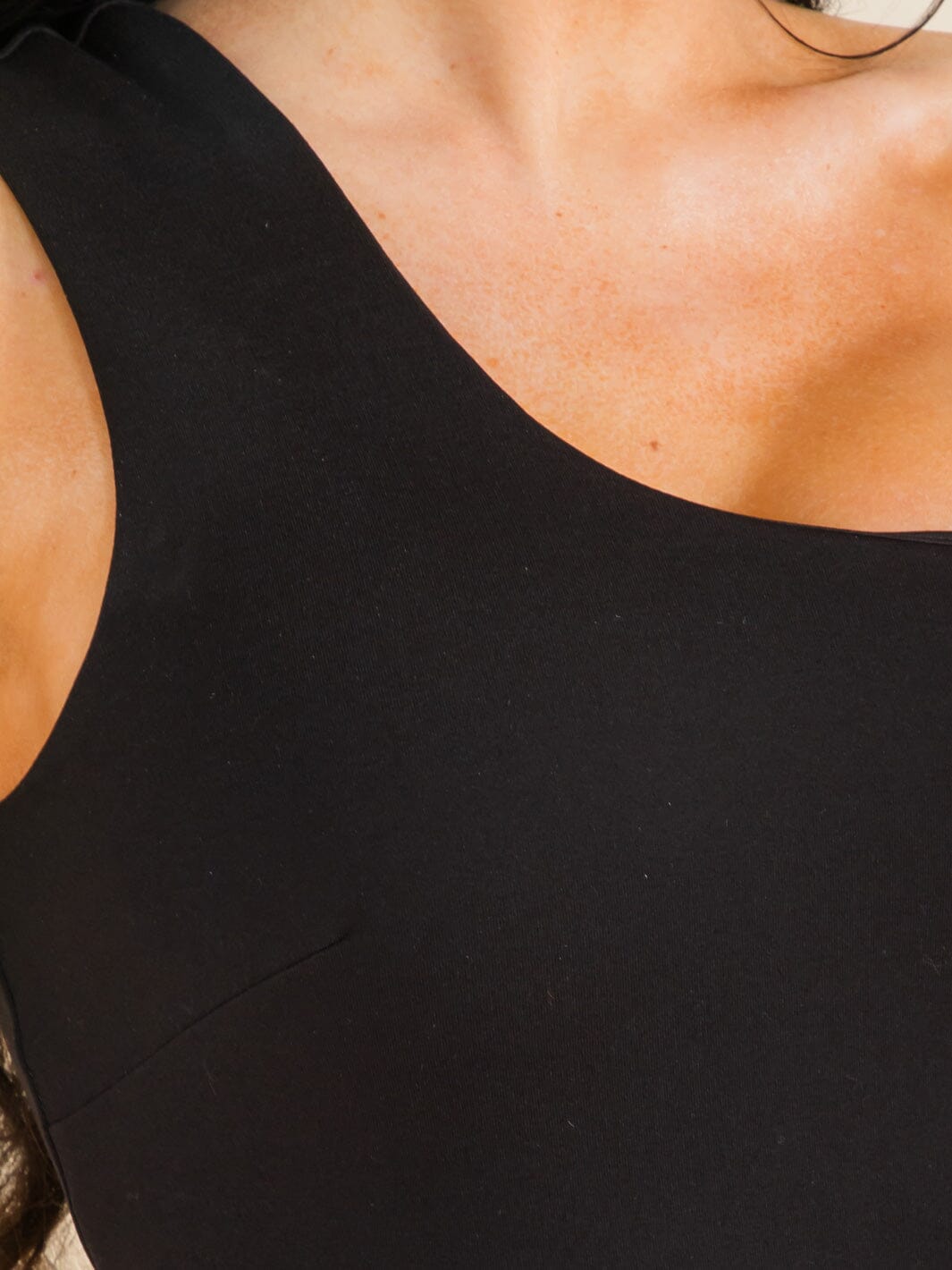 WOMEN'S SLEEVELESS ONE SHOULDER BODYCON MIDI DRESS