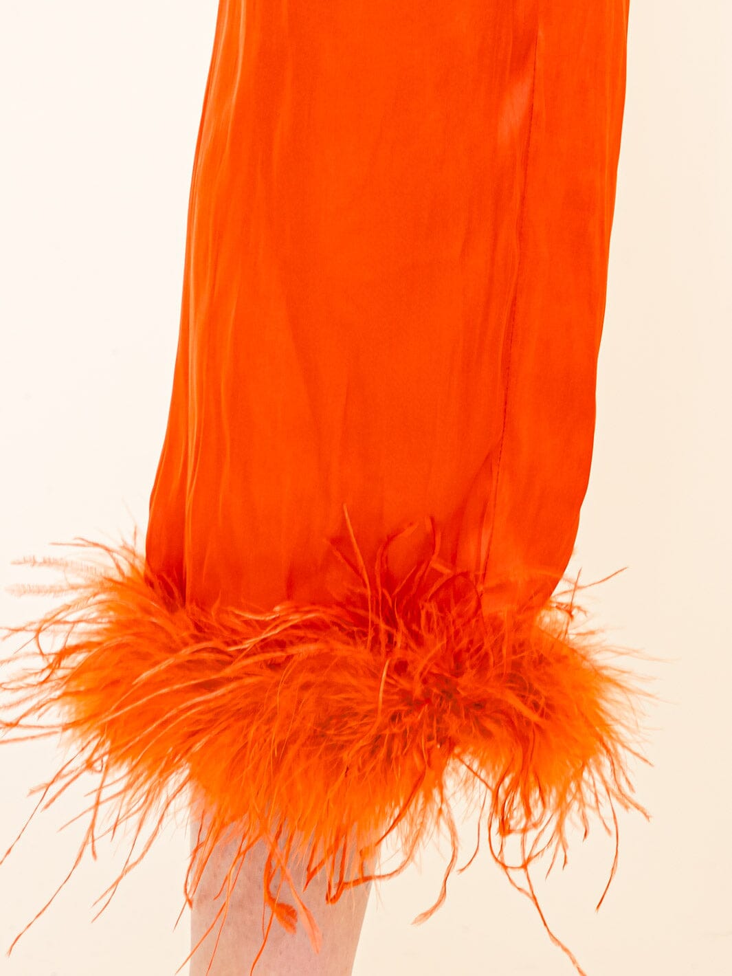 WOMEN'S ELASTIC WAIST FRONT POCKETS FEATHER LEG DETAILED PANTS