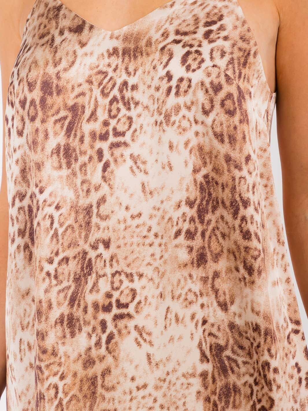 WOMEN'S SLEEVELESS TIERED ANIMAL PRINT MAXI DRESS