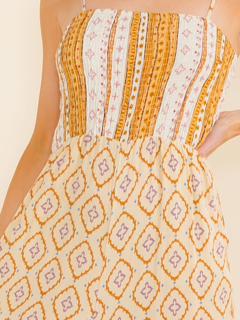 WOMEN'S SHORT SLEEVE FRONT POCKETS MULTI PRINT WIDE LEG JUMPSUIT (Copy)