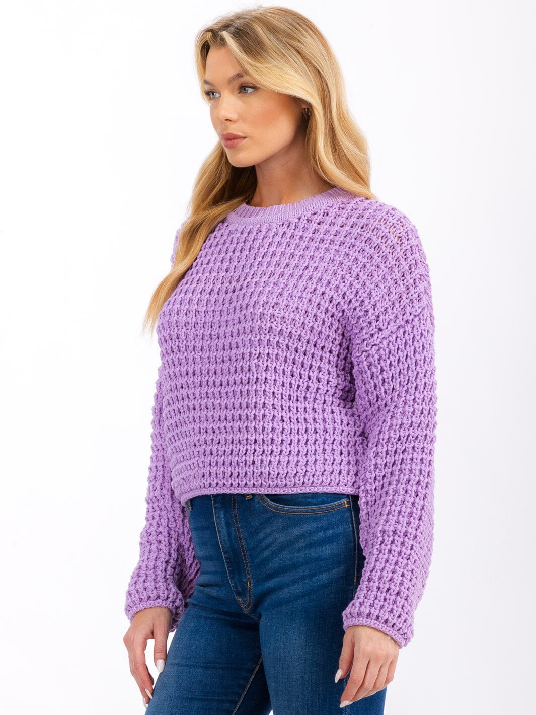 WOMEN'S LONG SLEEVE KNIT PULLOVER SWEATER