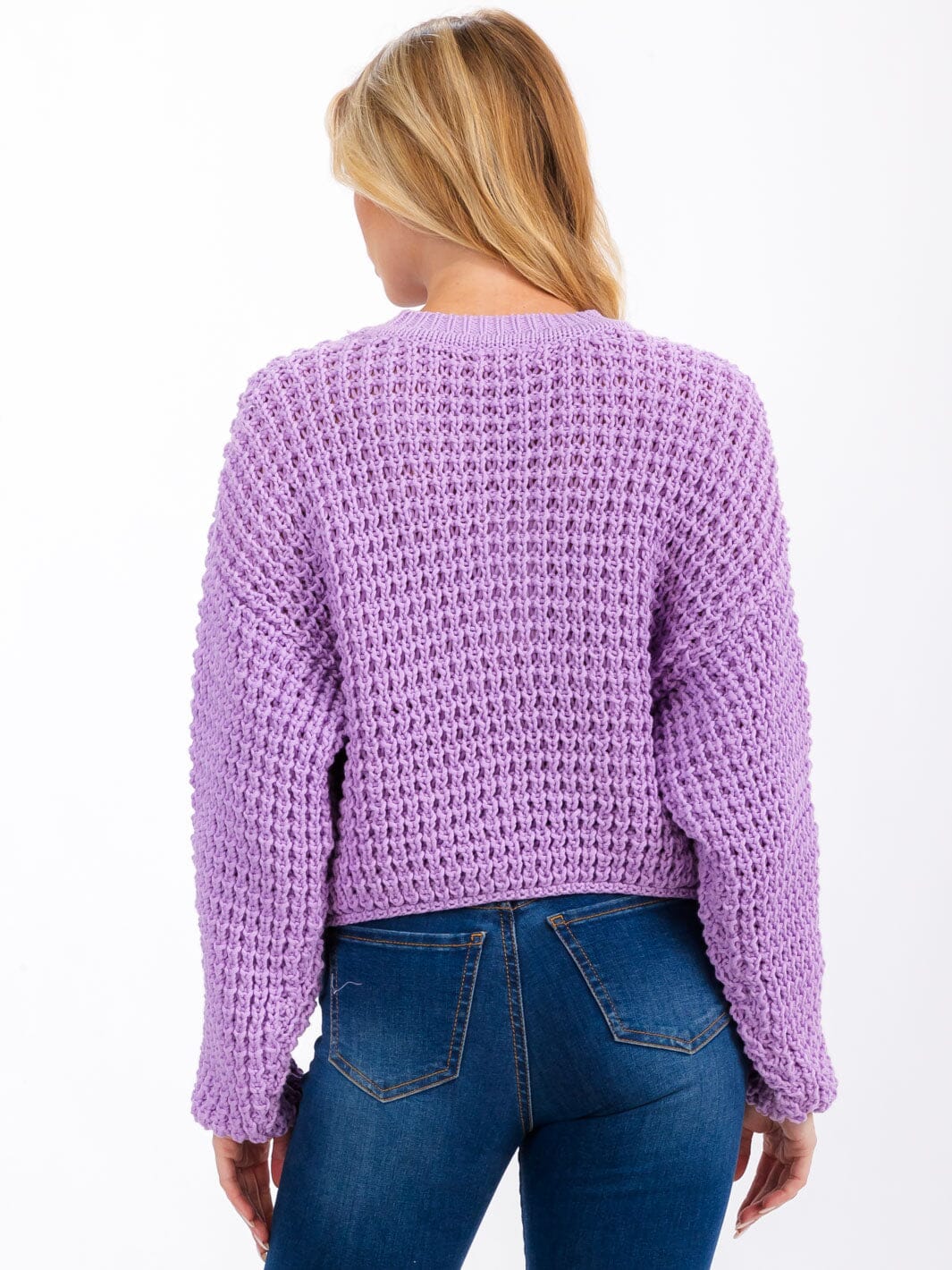 WOMEN'S LONG SLEEVE KNIT PULLOVER SWEATER