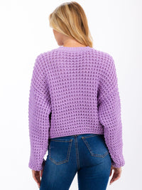 WOMEN'S LONG SLEEVE KNIT PULLOVER SWEATER