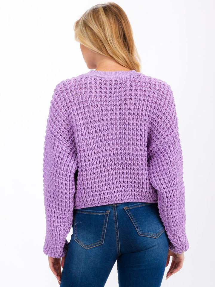 WOMEN'S LONG SLEEVE KNIT PULLOVER SWEATER