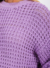WOMEN'S LONG SLEEVE KNIT PULLOVER SWEATER