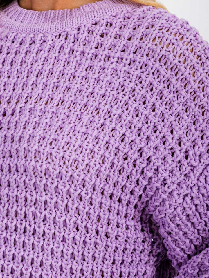 WOMEN'S LONG SLEEVE KNIT PULLOVER SWEATER