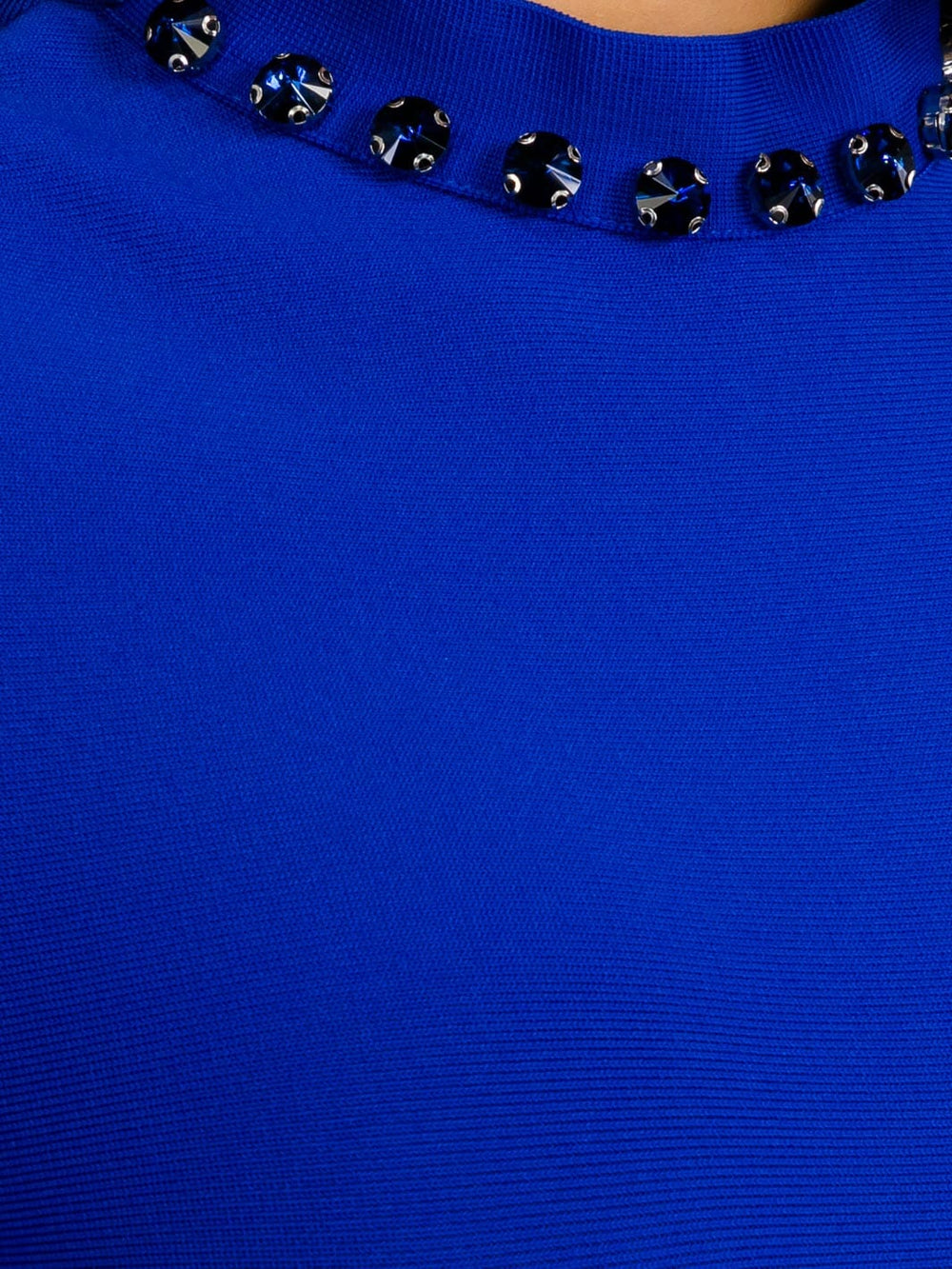 WOMEN'S LONG SLEEVE BODYCON STUDS COLLAR BANDAGE MINI DRESS