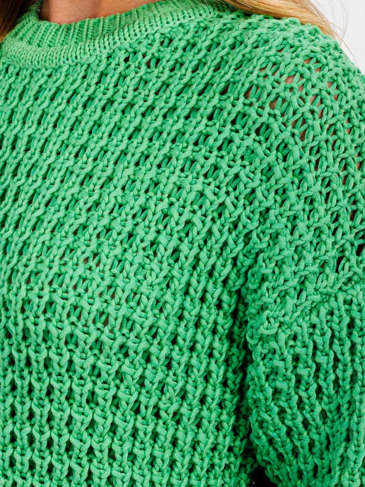 WOMEN'S LONG SLEEVE KNIT PULLOVER SWEATER