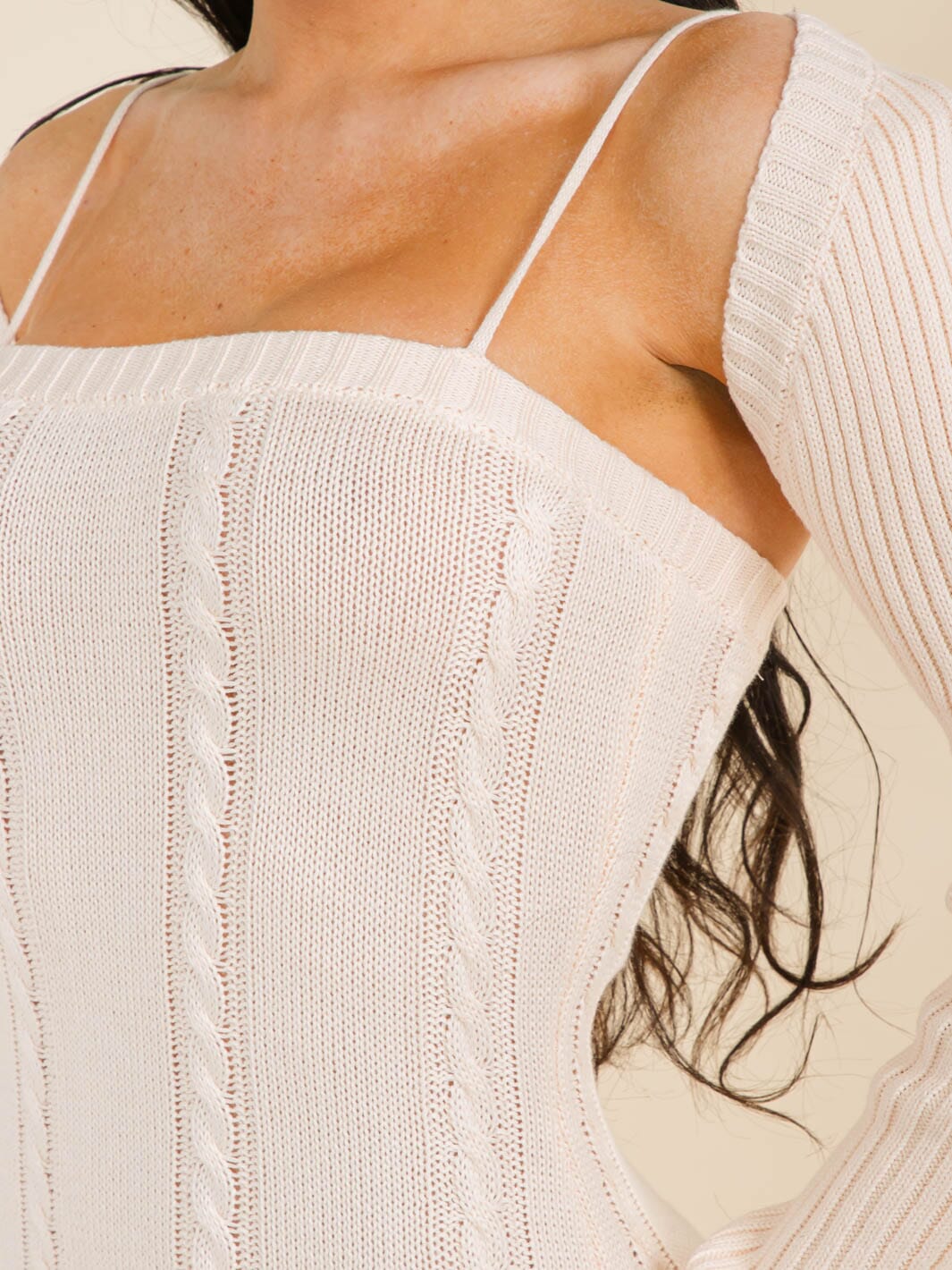 WOMEN'S SLEEVELESS BODYCON MINI DRESS WITH LONG SLEEVE BOLERO