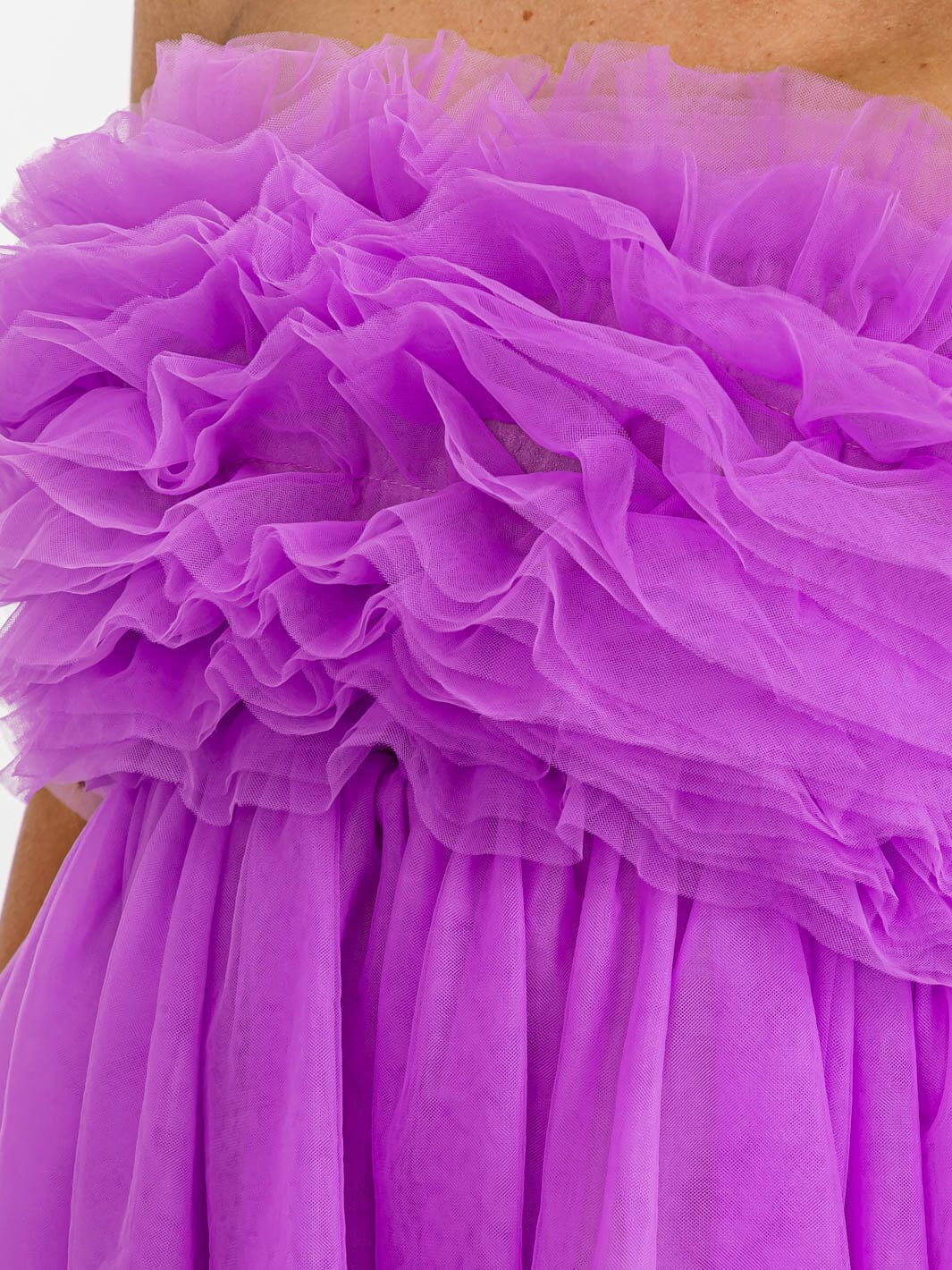 WOMEN'S SLEEVELESS RUFFLE TIERED DETAILED MINI DRESS