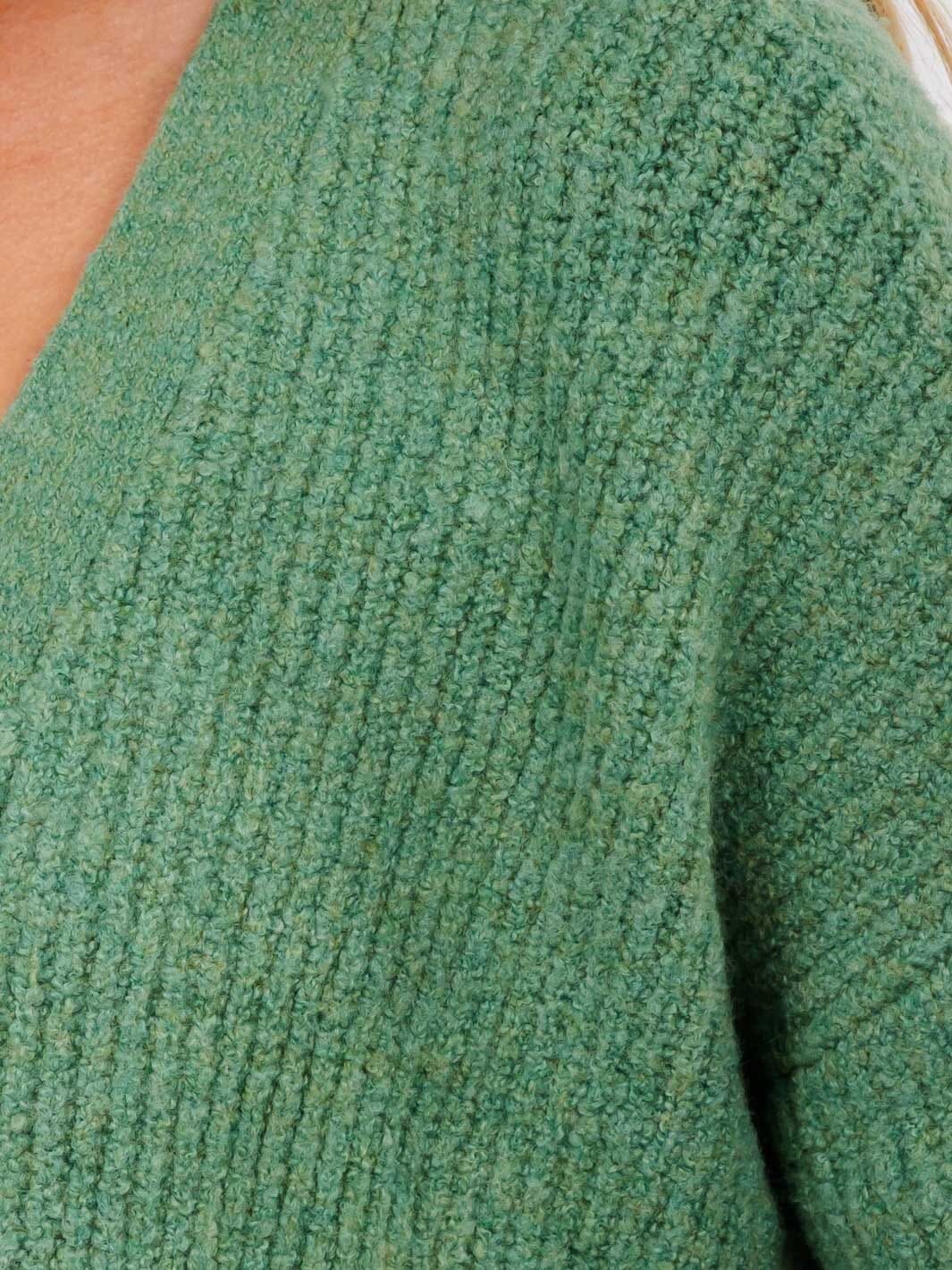 WOMEN'S LONG SLEEVE OPEN FRONT POCKETS CARDIGAN