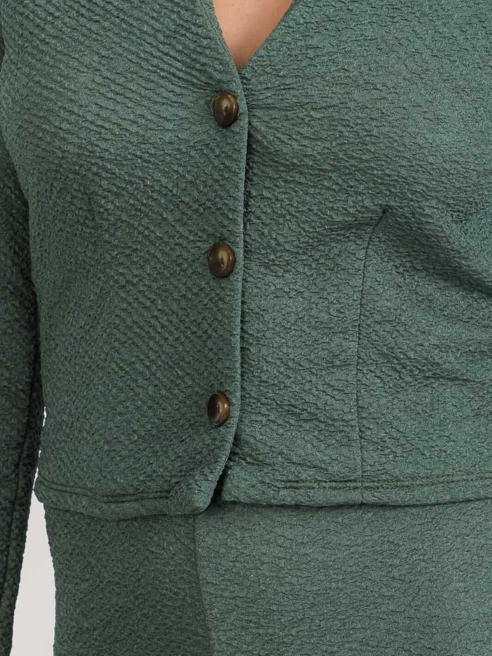 WOMEN'S LONG SLEEVE BUTTON UP TOP