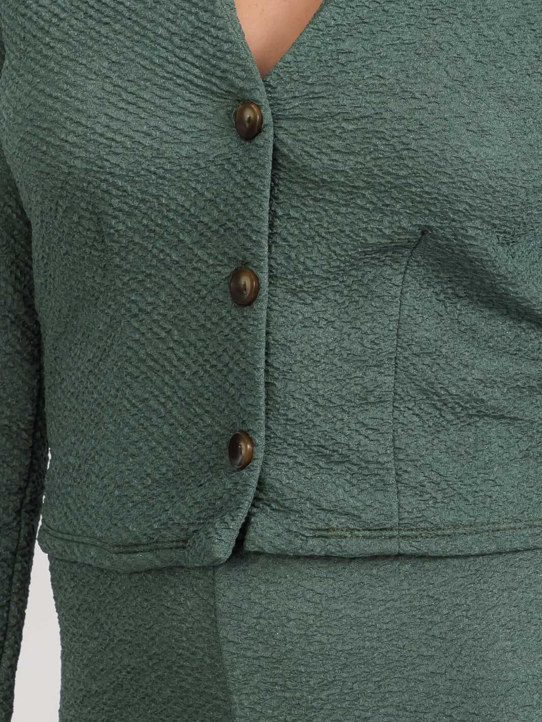 WOMEN'S LONG SLEEVE BUTTON UP TOP