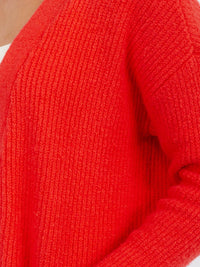 WOMEN'S LONG SLEEVE OPEN FRONT POCKETS CARDIGAN
