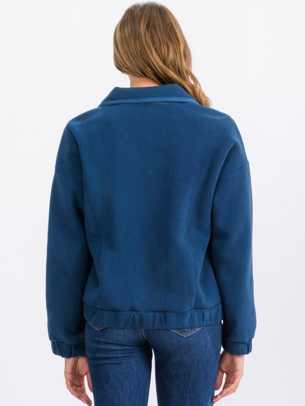 WOMEN'S LONG SLEEVE BUTTON UP FRONT POCKETS JACKET