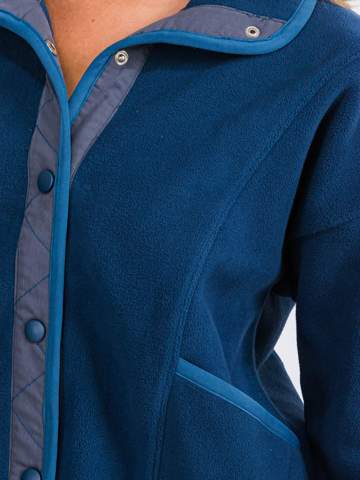 WOMEN'S LONG SLEEVE BUTTON UP FRONT POCKETS JACKET