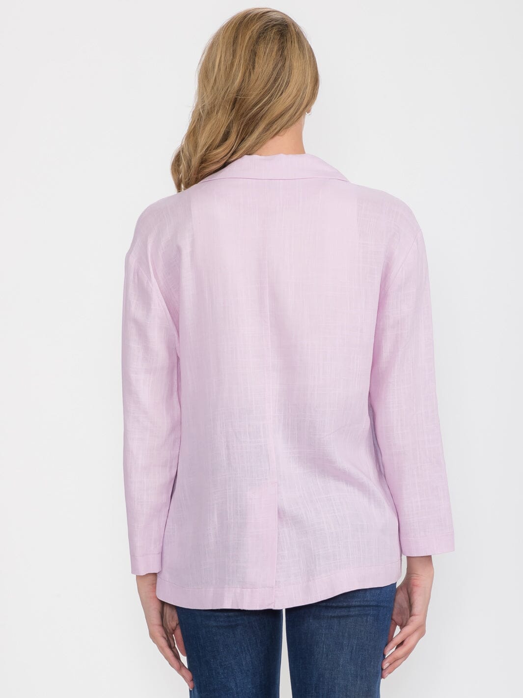 WOMEN'S LONG SLEEVE BUTTON CLOSURE FRONT POCKETS BLAZER