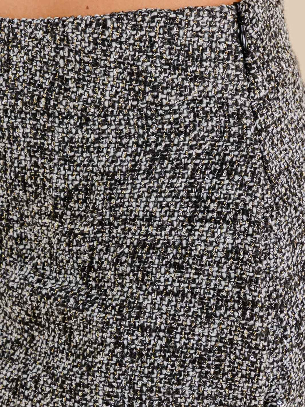 WOMEN'S ZIPPER CLOSURE FRONT POCKETS MINI SKIRT