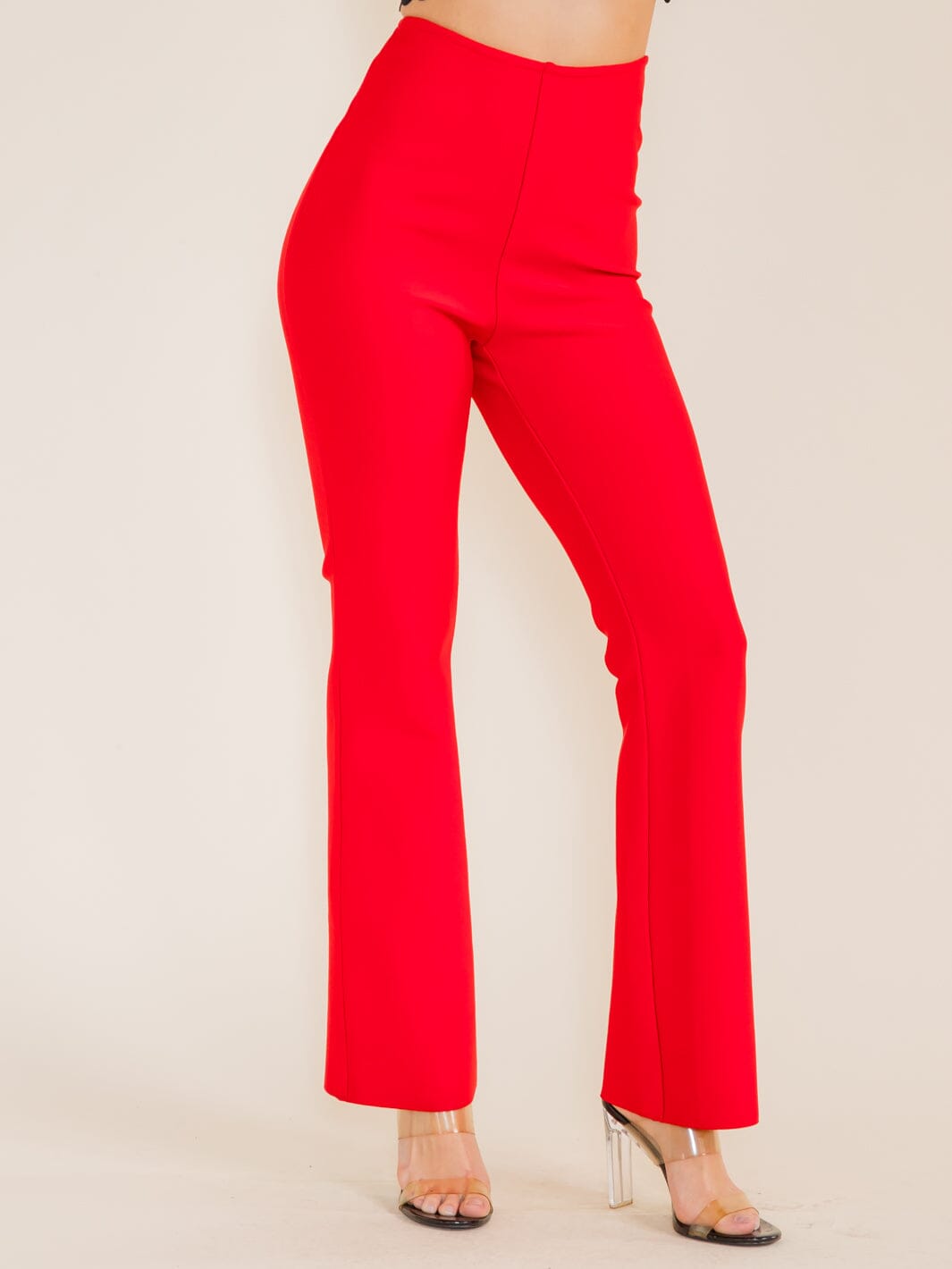 WOMEN'S ZIPPER CLOSURE BANDAGE BELL LEG PANTS