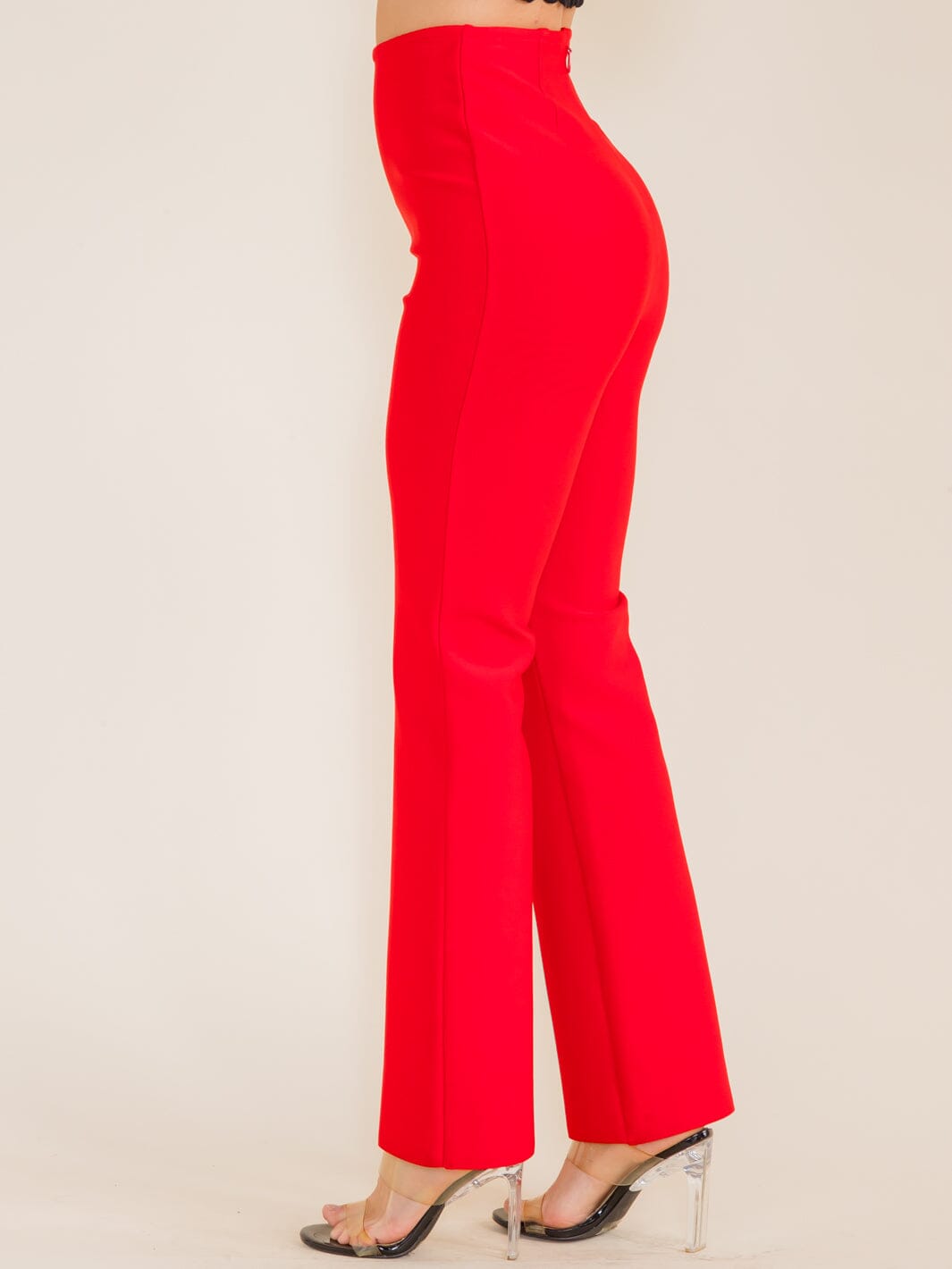 WOMEN'S ZIPPER CLOSURE BANDAGE BELL LEG PANTS