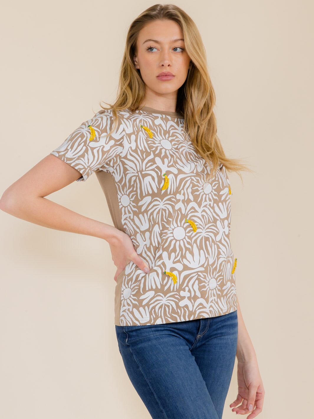 WOMEN'S SHORT SLEEVE DETAILED T-SHIRT