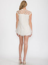 WOMEN'S SLEEVELESS LACE TUNIC BABYDOLL MINI DRESS
