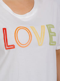 PLUS SIZE SHORT SLEEVE GRAPHIC TOP LOVE