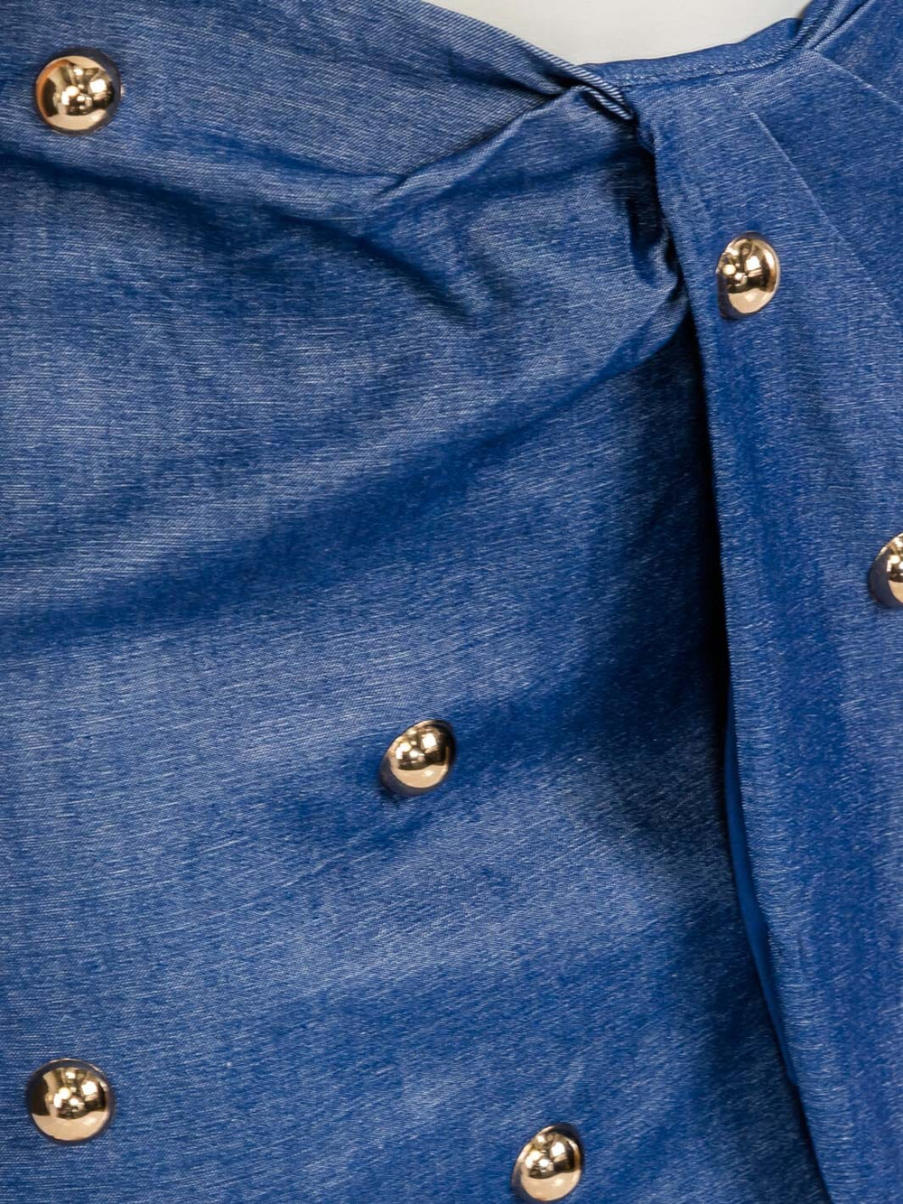 WOMEN'S ZIP UP FRONT TWIST STUDS STRETCH MINI SKIRT