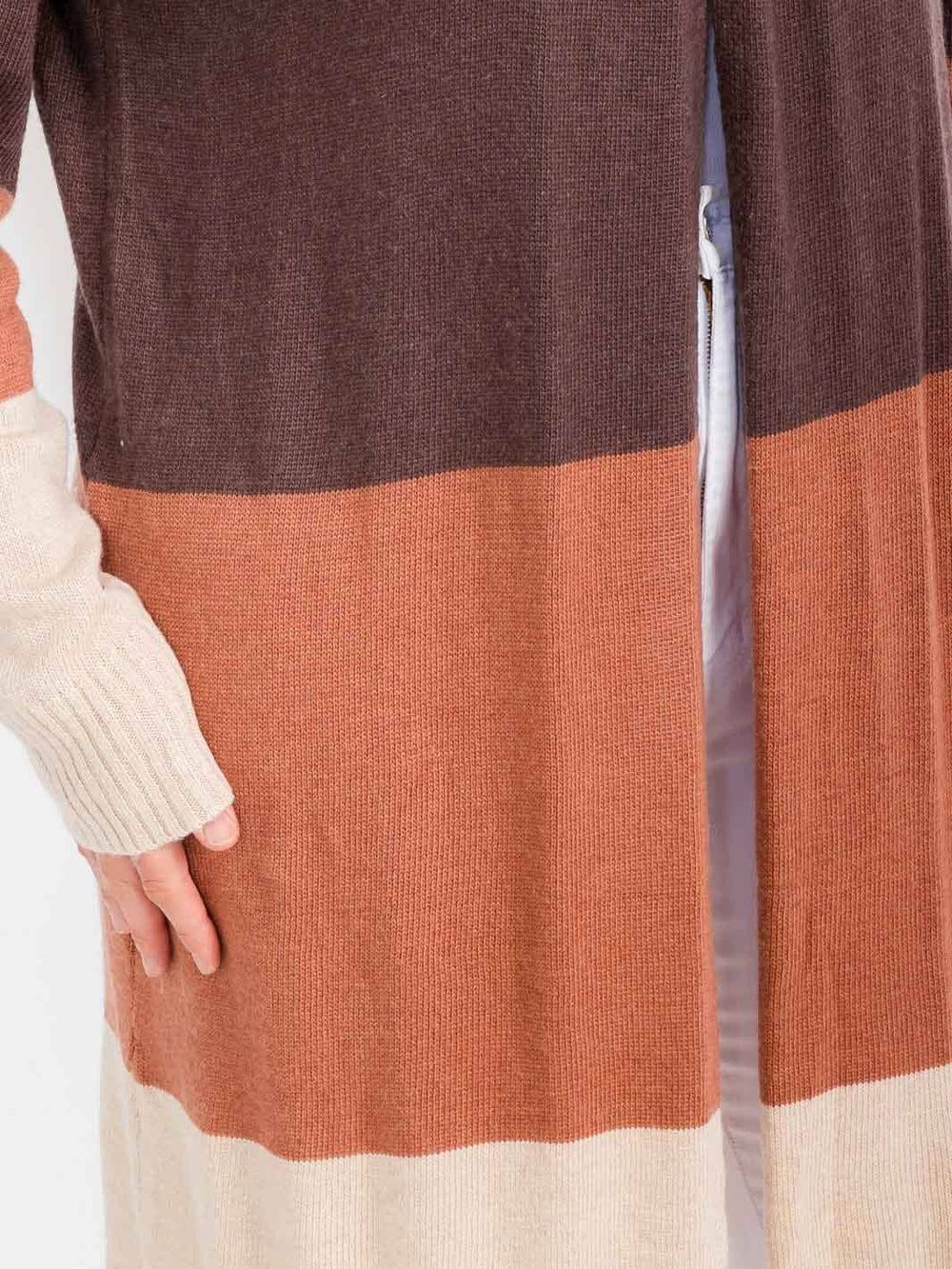 PLUS SIZE LONG SLEEVE OPEN FRONT CARDIGAN