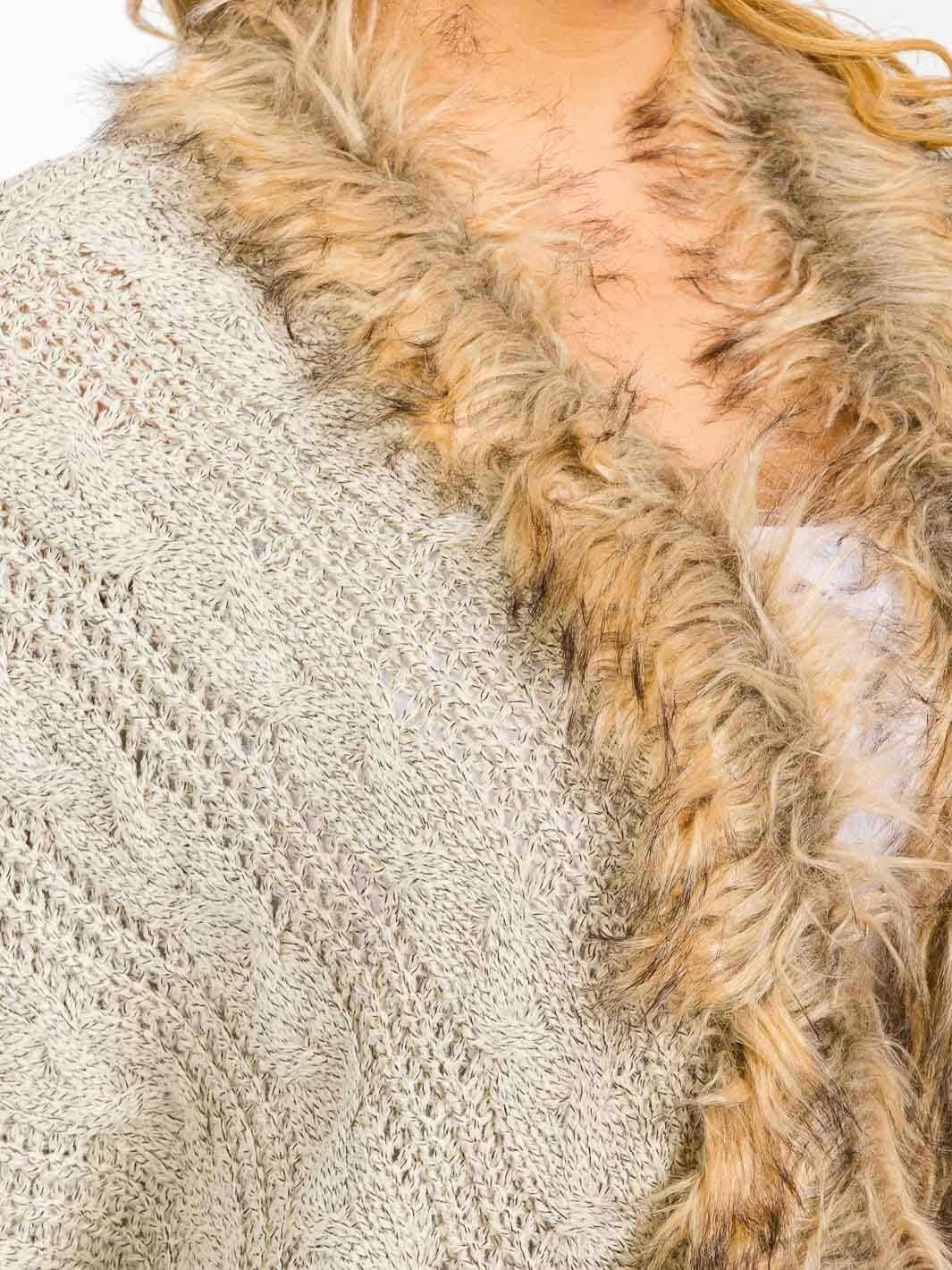 PLUS SIZE LONG SLEEVE OPEN FRONT TRIM DETAILED CARDIGAN