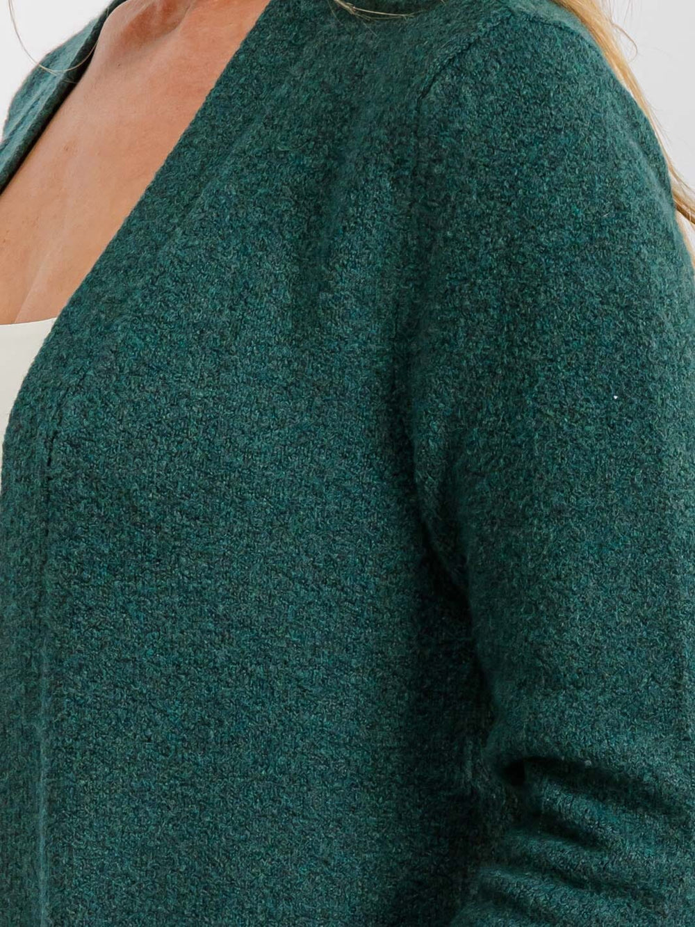 WOMEN'S LONG SLEEVE OPEN FRONT POCKETS CARDIGAN