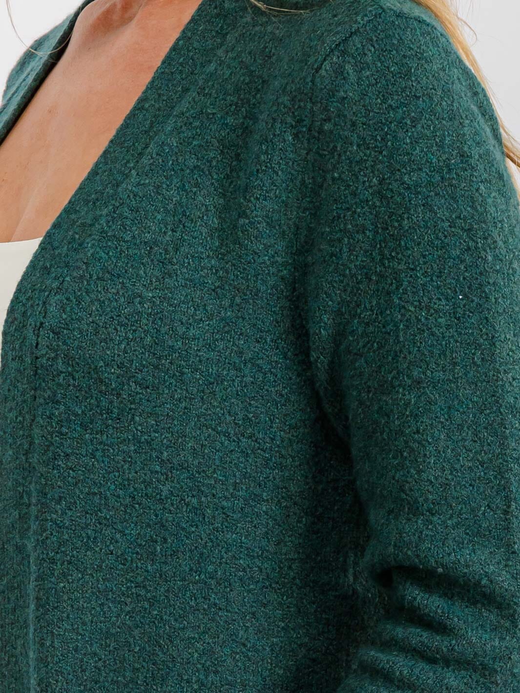 WOMEN'S LONG SLEEVE OPEN FRONT POCKETS CARDIGAN