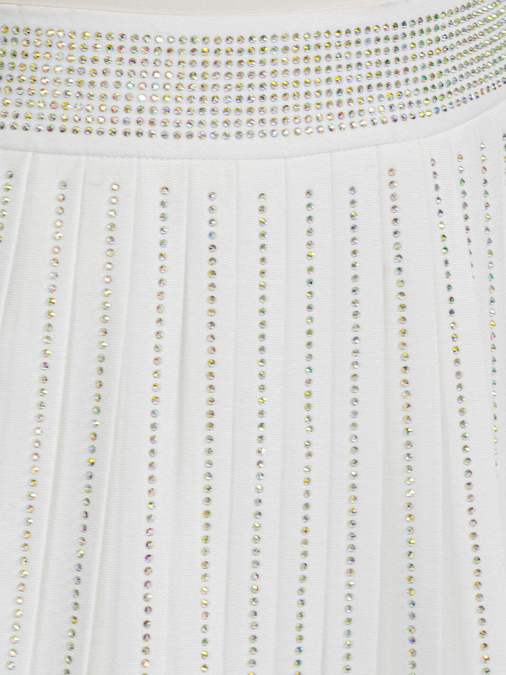 WOMEN'S ZIP UP FIT & FLARE SEQUINS MINI SKORT