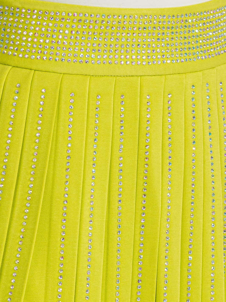 WOMEN'S ZIP UP FIT & FLARE SEQUINS MINI SKORT