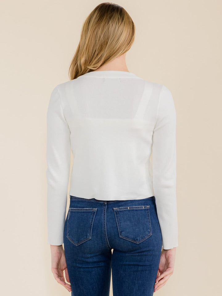 WOMEN'S LONG SLEEVE CARDIGAN & SLEEVELESS TANK CROP TOP SET