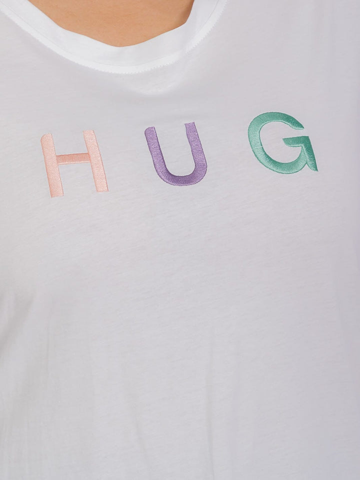 PLUS SIZE SHORT SLEEVE GRAPHIC TOP HUG