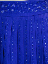 WOMEN'S ZIP UP FIT & FLARE SEQUINS MINI SKORT
