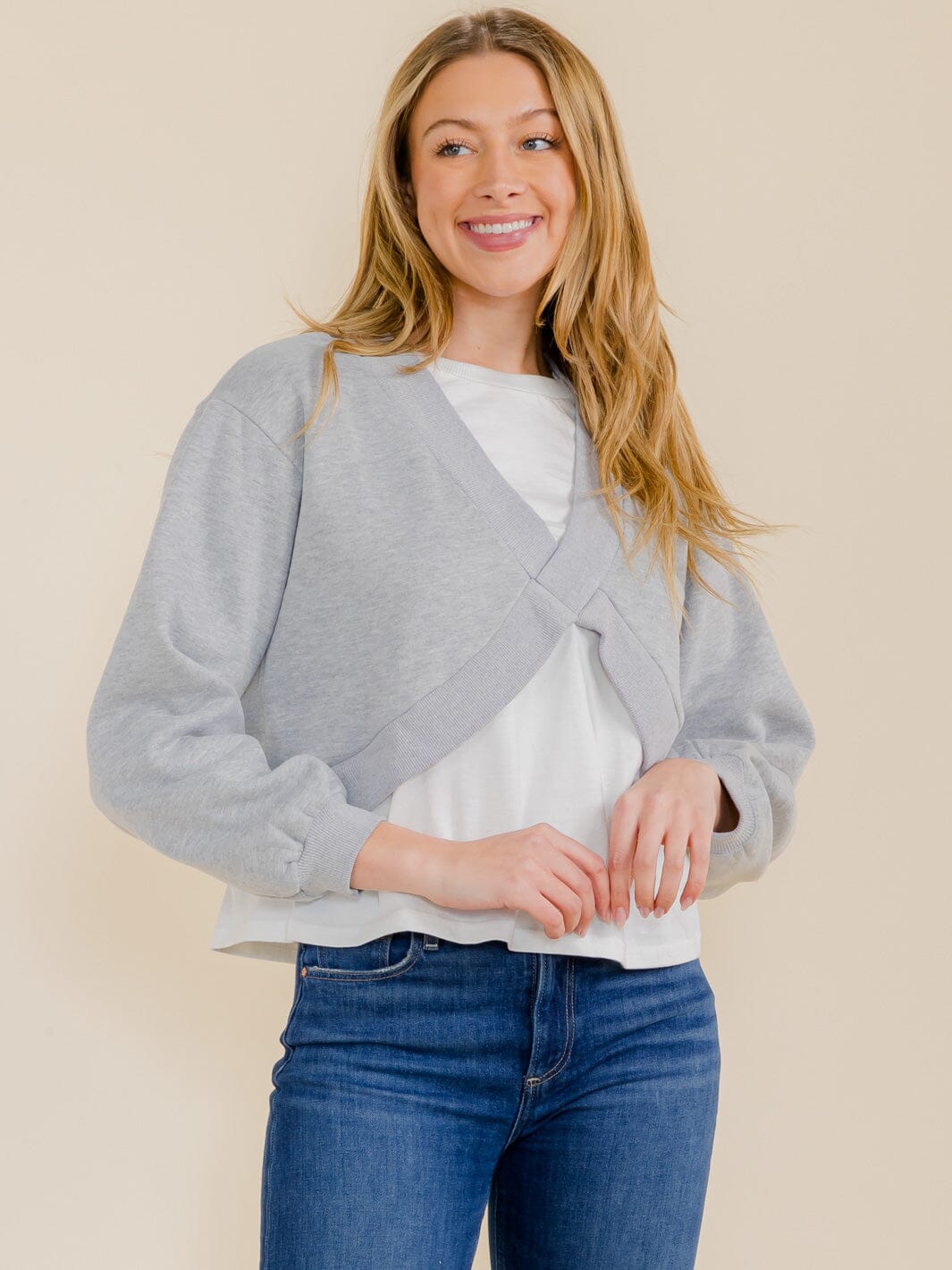 WOMEN'S LONG SLEEVE COLORBLOCK BLOUSE