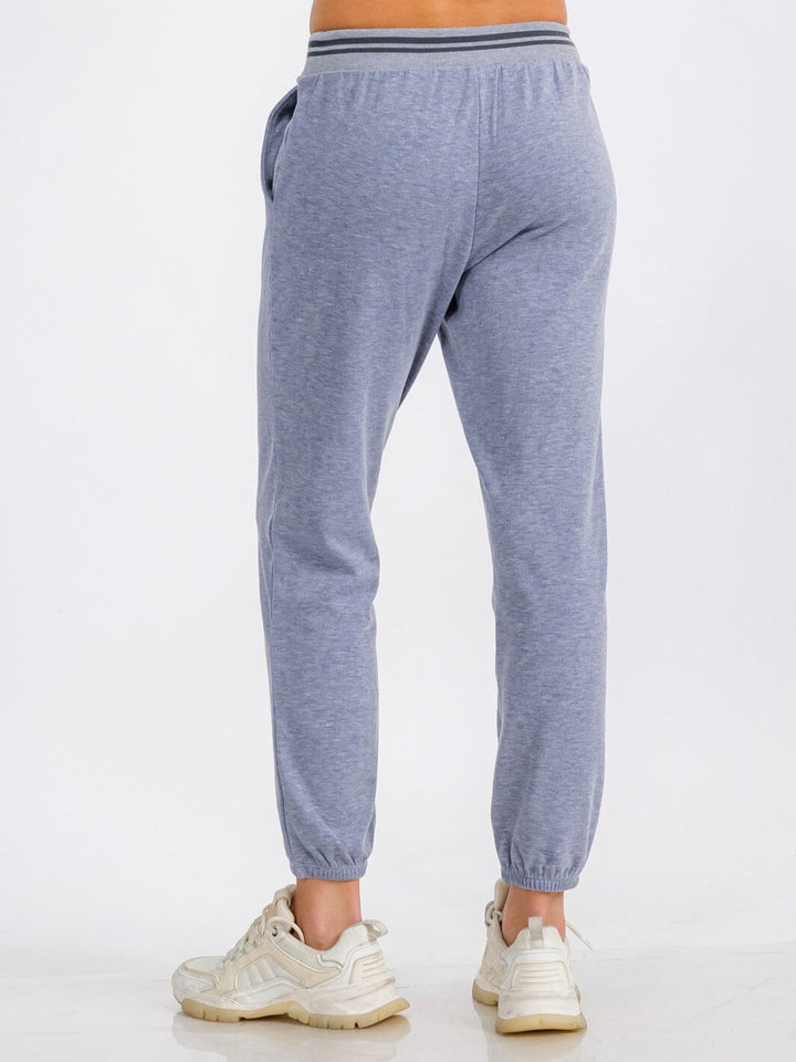WOMEN'S ELASTIC WAIST FRONT POCKET JOGGER SWEATPANTS (Copy)