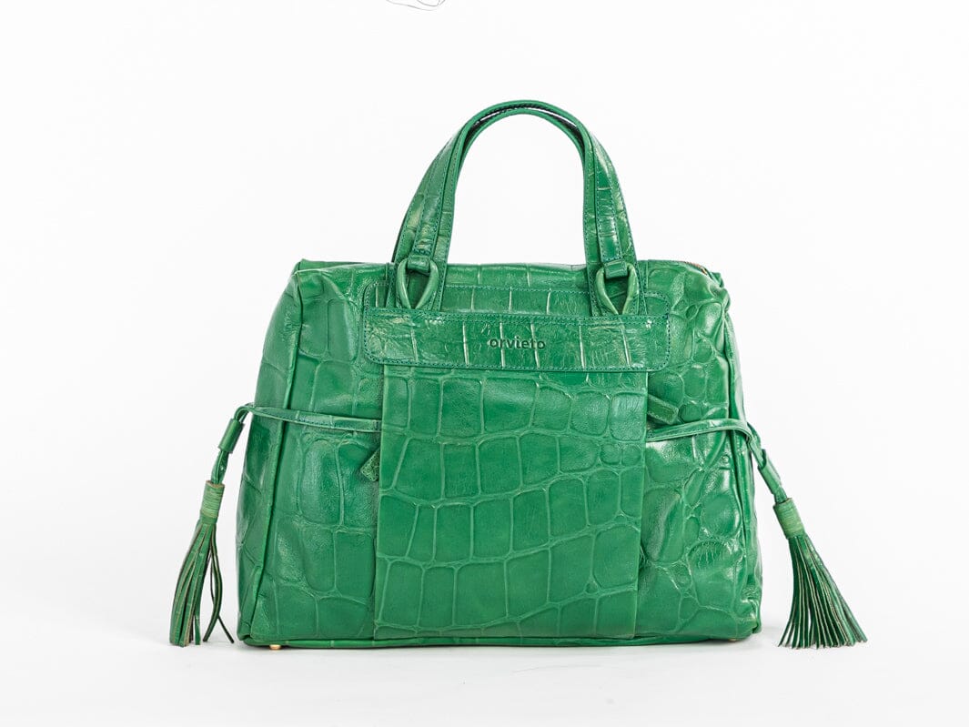 WOMEN'S PU PLEATHER SNAKE HANDBAG