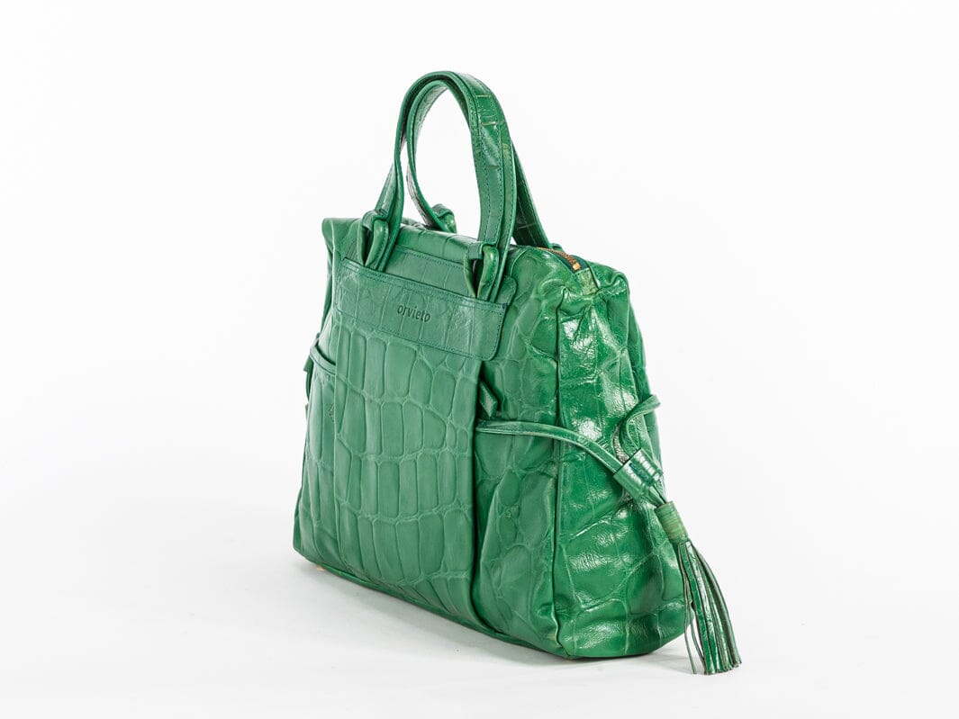 WOMEN'S PU PLEATHER SNAKE HANDBAG