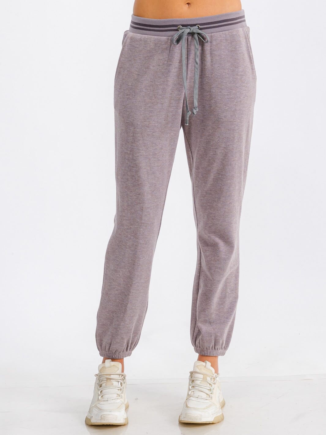 WOMEN'S ELASTIC WAIST FRONT POCKET JOGGER SWEATPANTS (Copy)