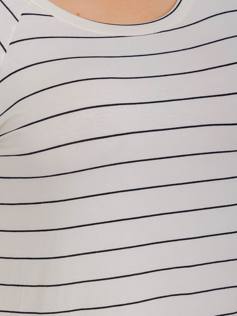 PLUS SIZE LONG SLEEVE STRIPES TOP