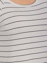 PLUS SIZE LONG SLEEVE STRIPES TOP
