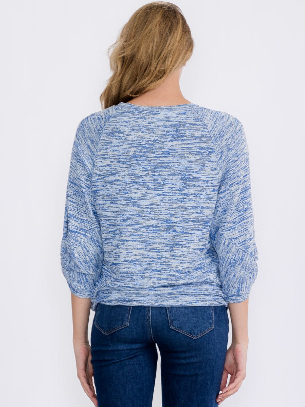 WOMEN'S 3/4 SLEEVE TIE DYE PRINT TOP